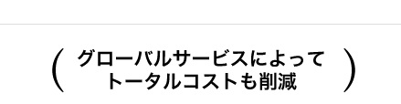 グローバルサービスによってトータルコストも削減